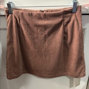 HALARA Corduroy Mini Skirt in Warm Brown